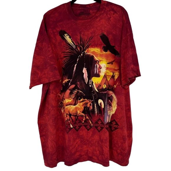 Vintage Y2K Mountain Native American David Penfound T-Shirt 3X USA - Picture 1 of 8
